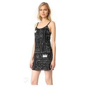 NEW Alice + Olivia x Basquiat Emmie Printed Mini Slip Dress Size XS